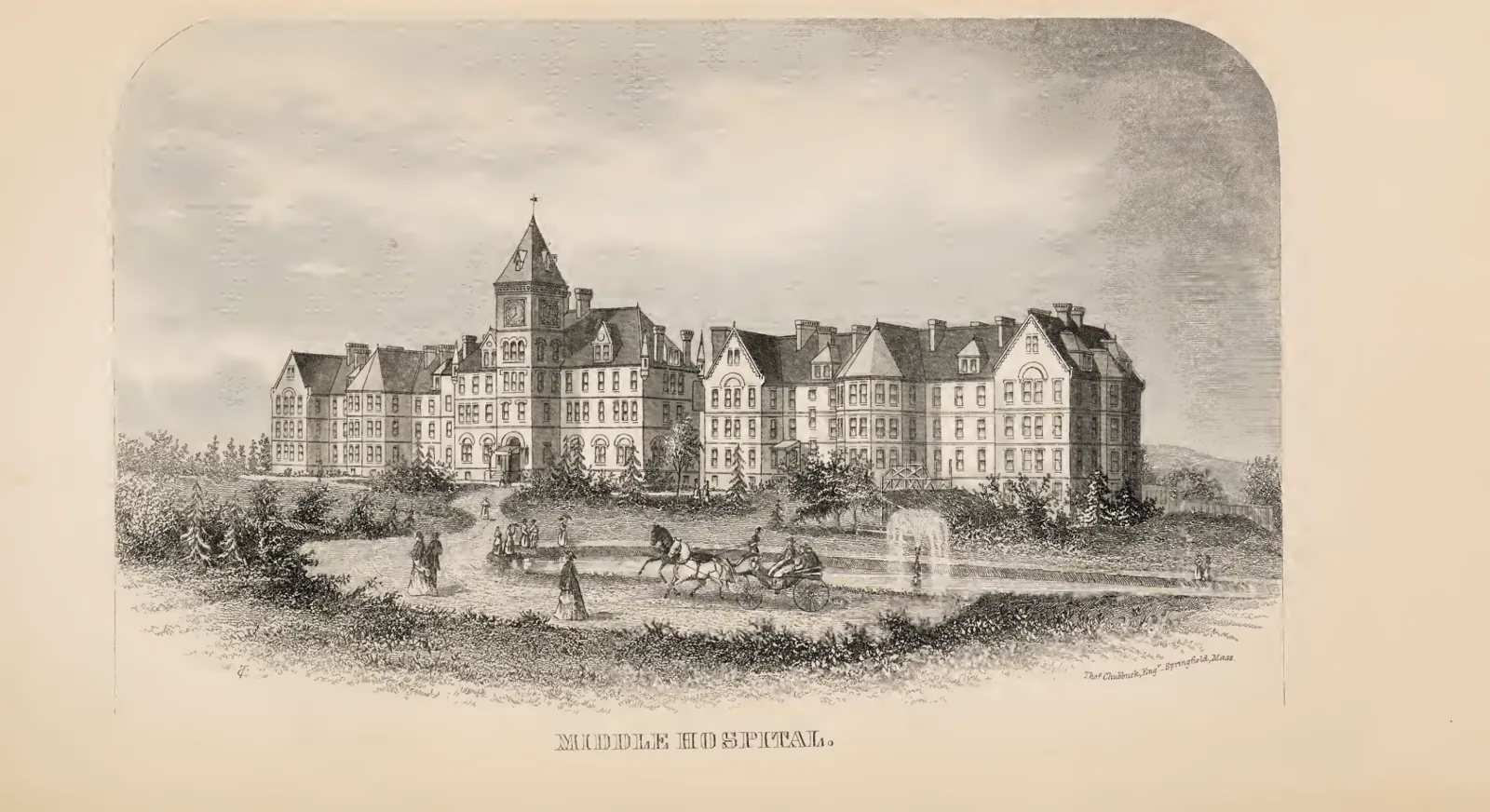 Middle Hospital, published 1888