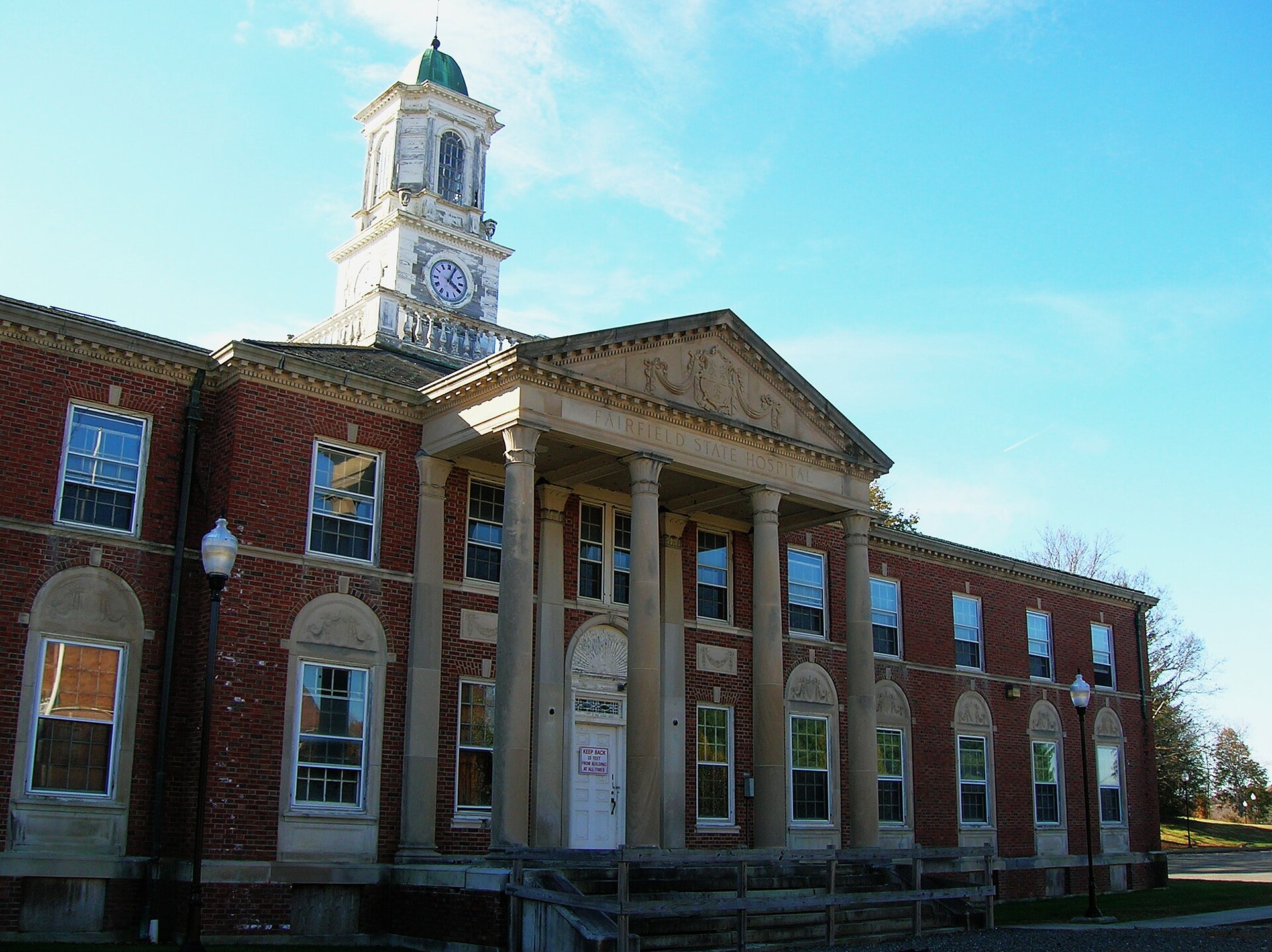 Fairfield Hills main building, November 2017