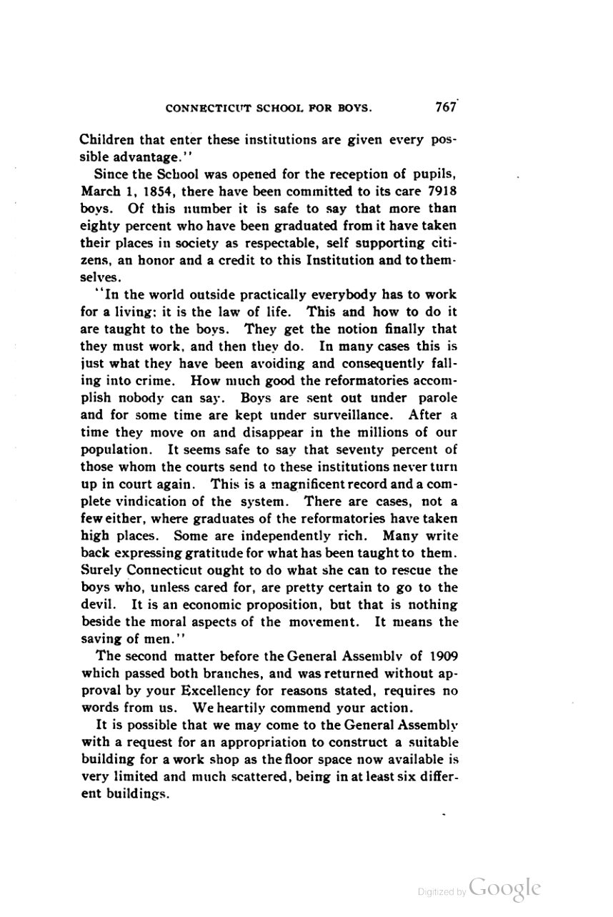 Report stating the school opened March 1, 1854
