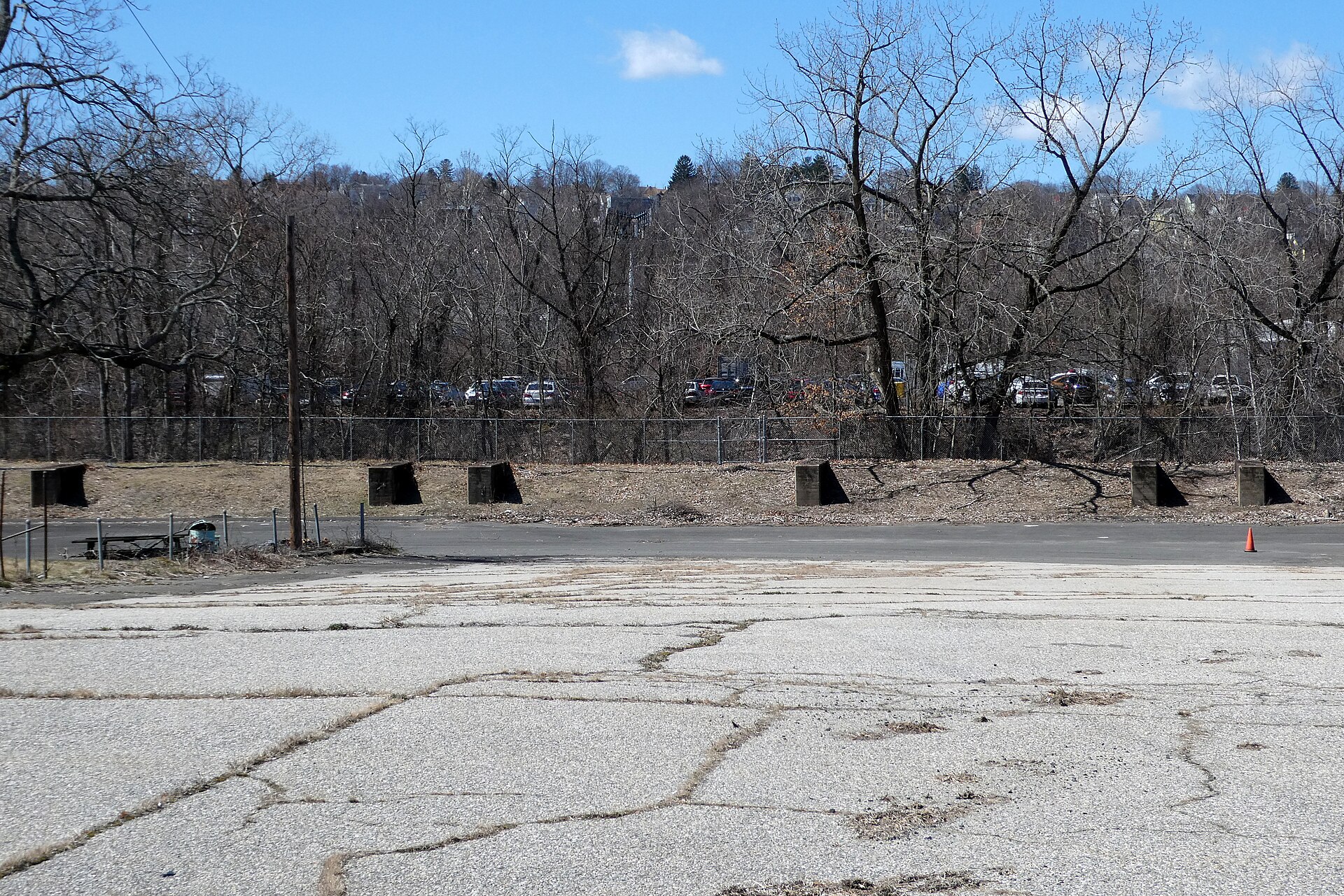 Supports of MW&CR trestle in Waterbury, March 2023