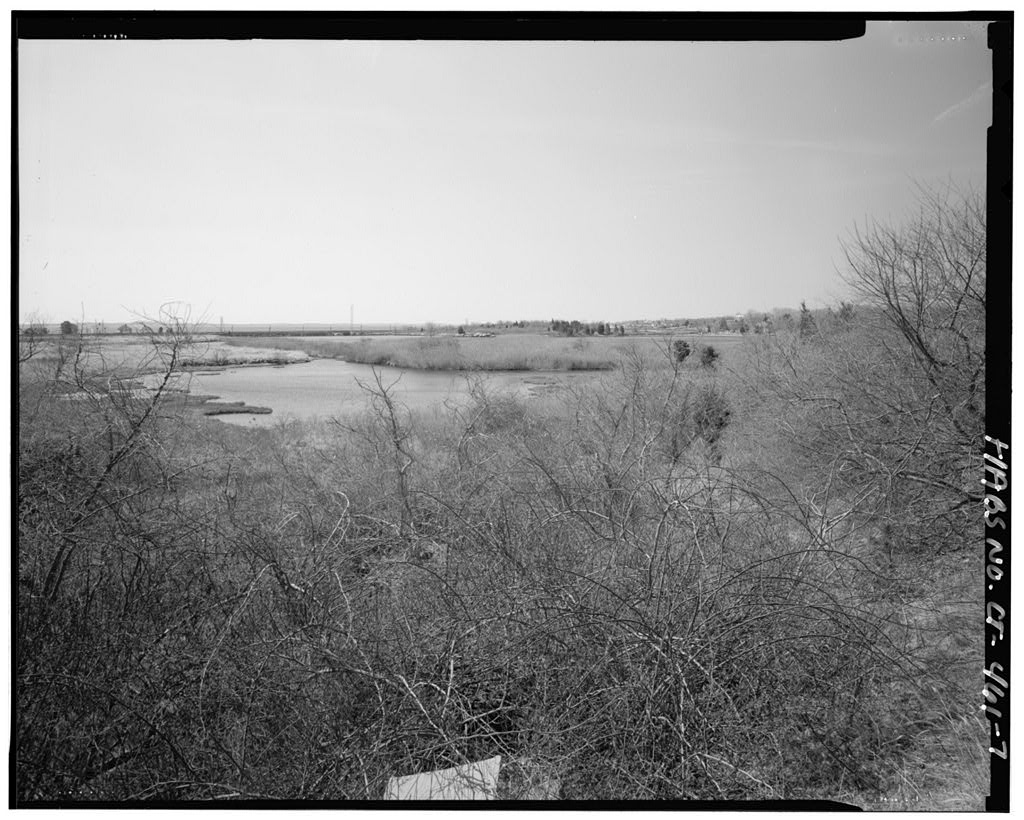 View from U.S. Route 1, looking southwest over Quiambog Cove towards Wilcox Road Historic District