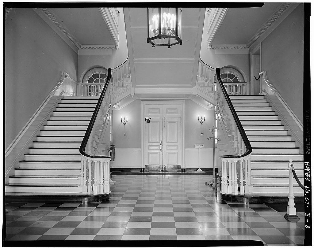 8.  INTERIOR HALL AND STAIRS - Old State House, Main Street & Central Row, Hartford, Hartford County, CT